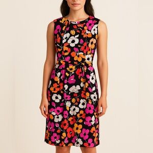 Oscar de la Renta Dress Floral Print Silk